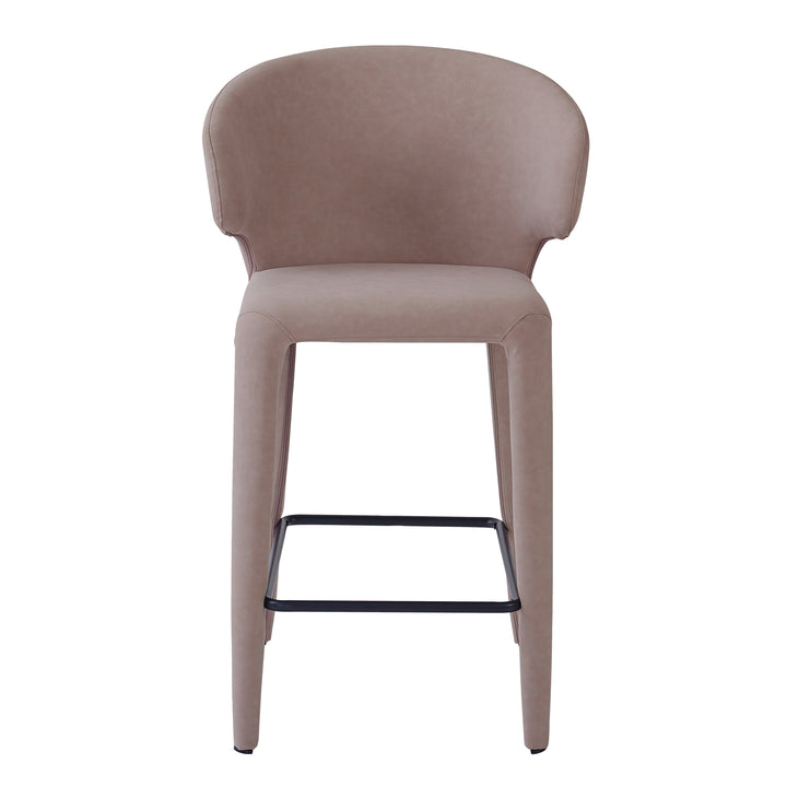 Romano Bar Stool Mushroom Leather Look