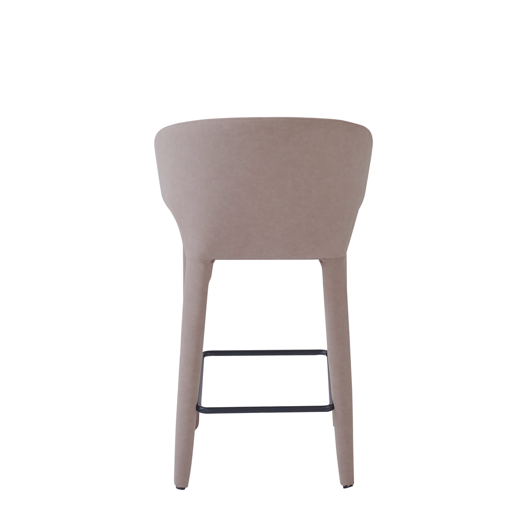 Romano Bar Stool Mushroom Leather Look