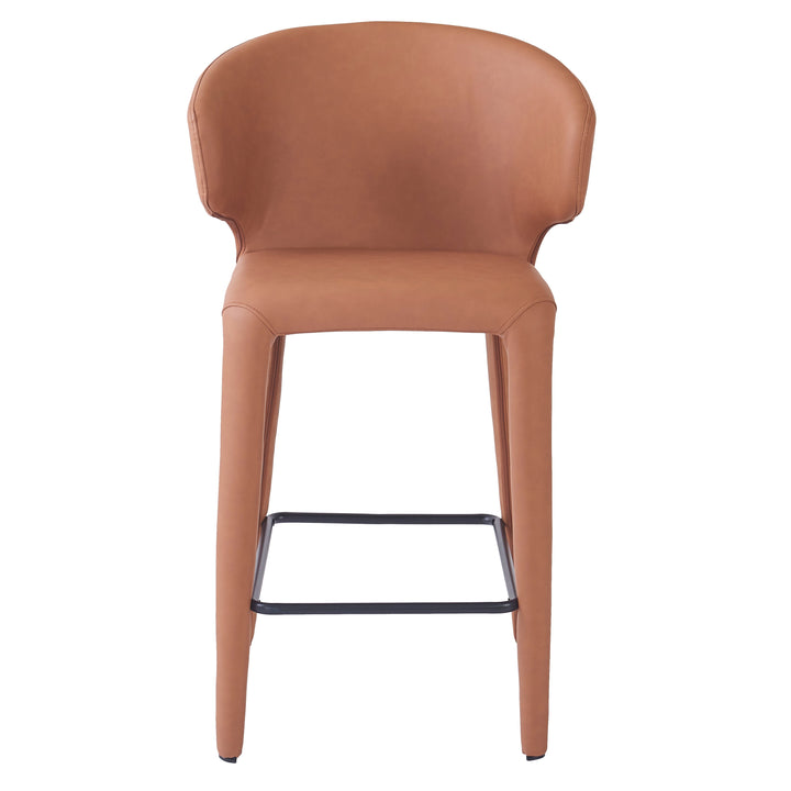 Romano Bar Stool Tan Leather Look