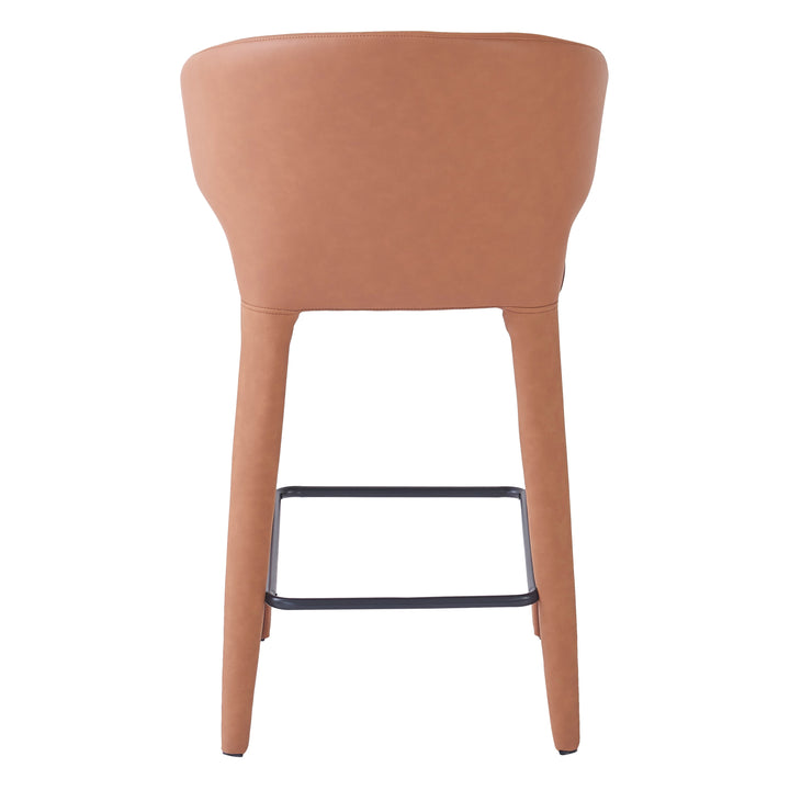 Romano Bar Stool Tan Leather Look