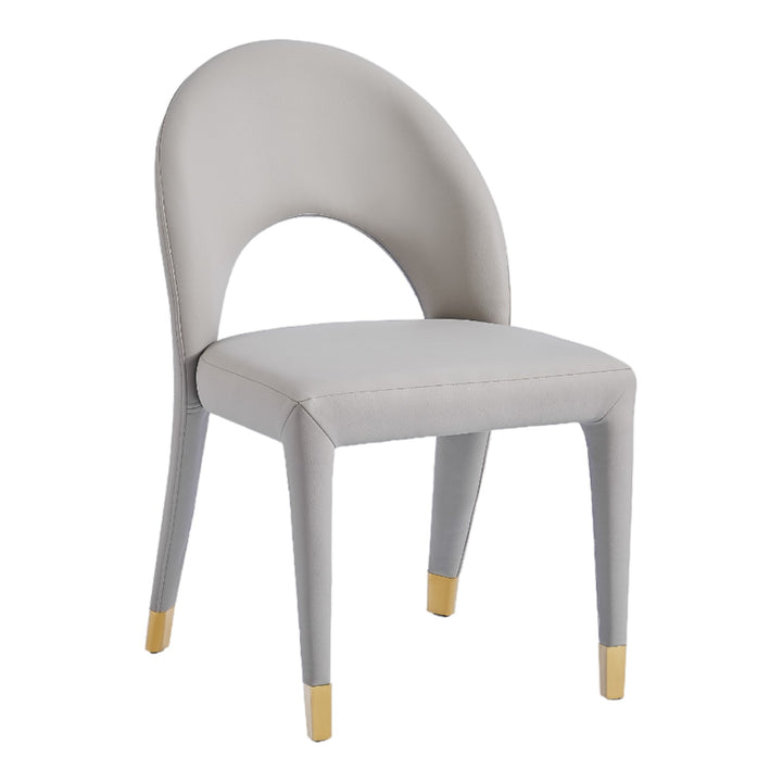 Darcy Dining Chair Light Grey/Beige Leather Look