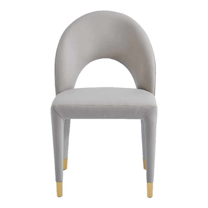 Darcy Dining Chair Light Grey/Beige Leather Look