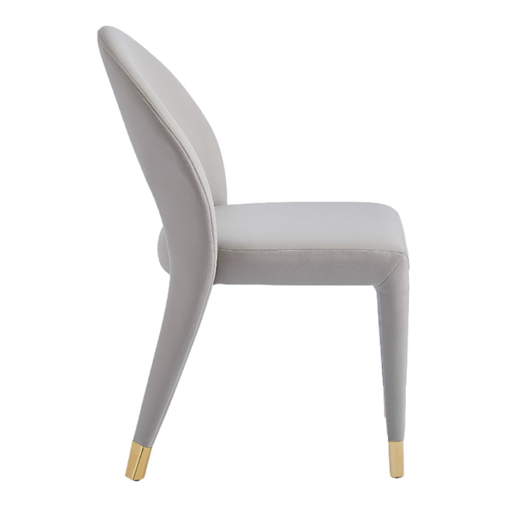 Darcy Dining Chair Light Grey/Beige Leather Look