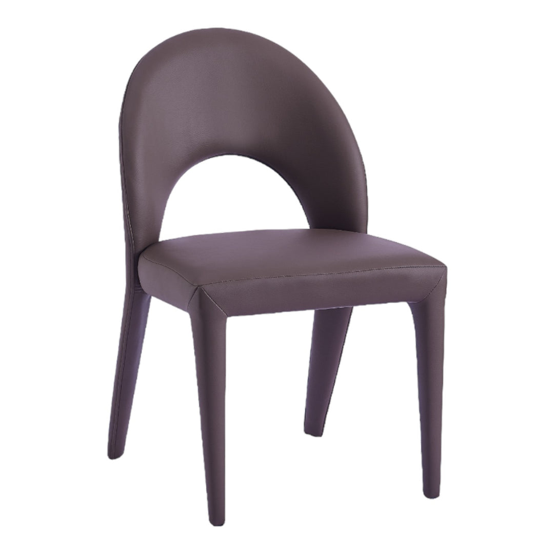 Serena Dining Chair Plum Leather Look