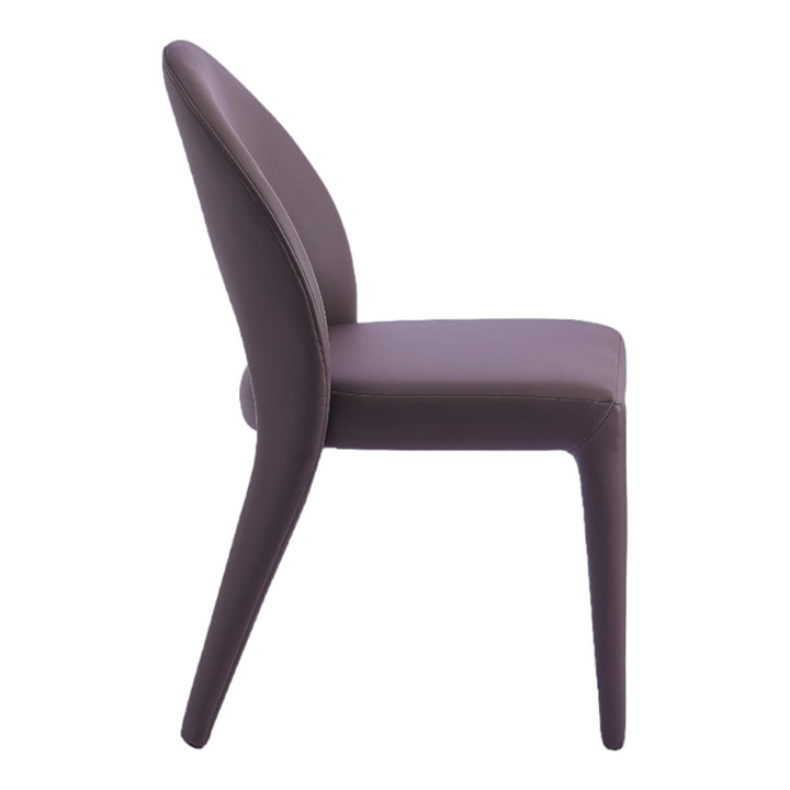 Serena Dining Chair Plum Leather Look