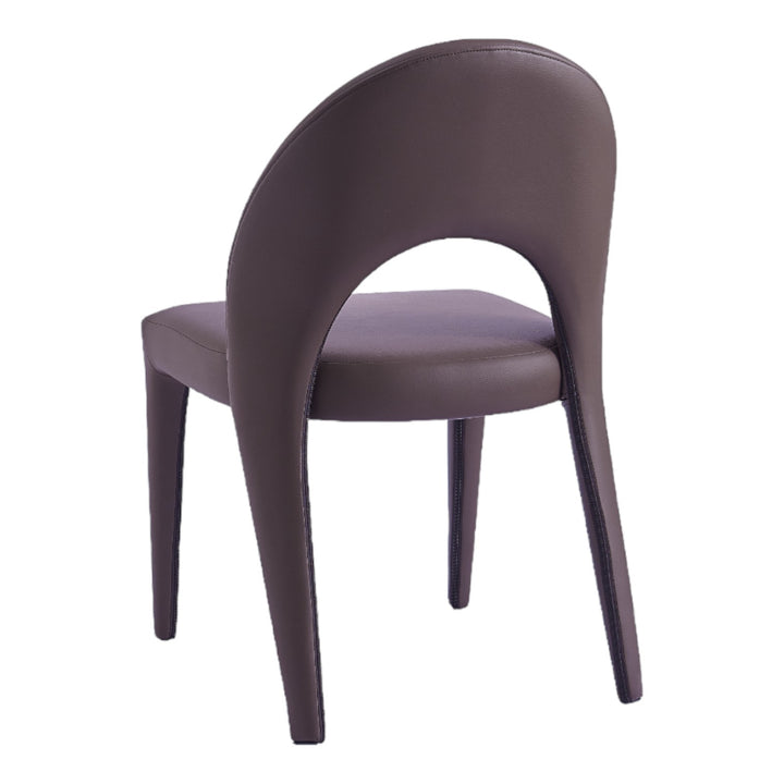 Serena Dining Chair Plum Leather Look