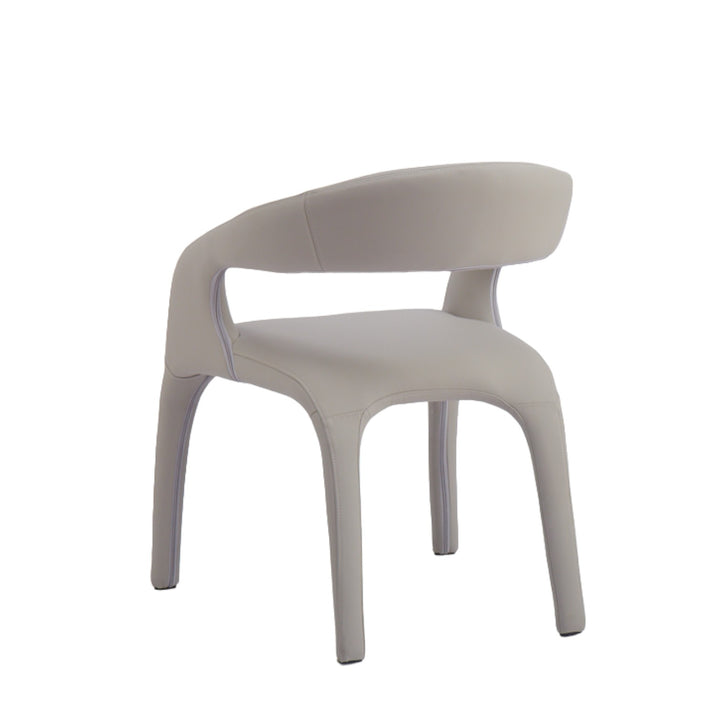 Lorenzo Dining Chair Light Grey/Beige Leather Look