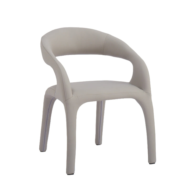 Lorenzo Dining Chair Light Grey/Beige Leather Look