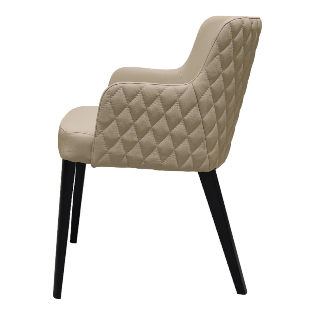 Yoshio Dining Chair Beige Leather