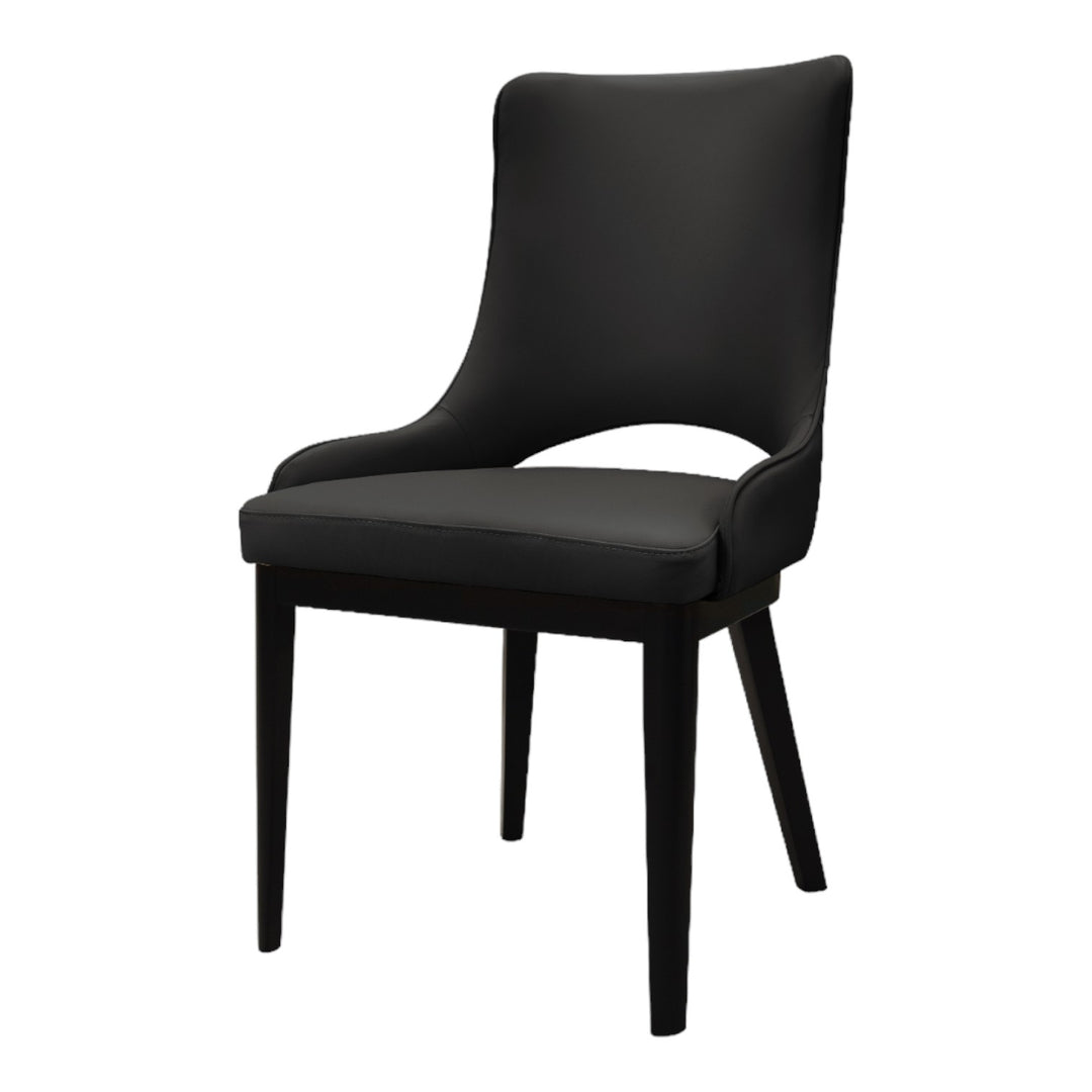 Oishi Dining Chair Black Leather