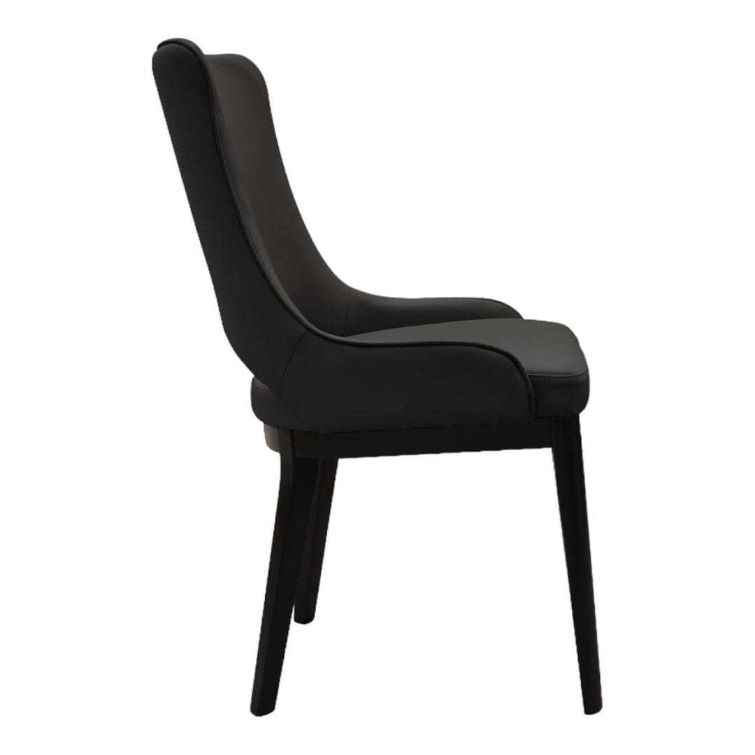 Oishi Dining Chair Black Leather