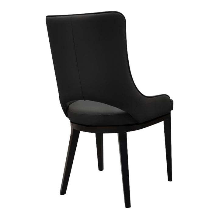 Oishi Dining Chair Black Leather