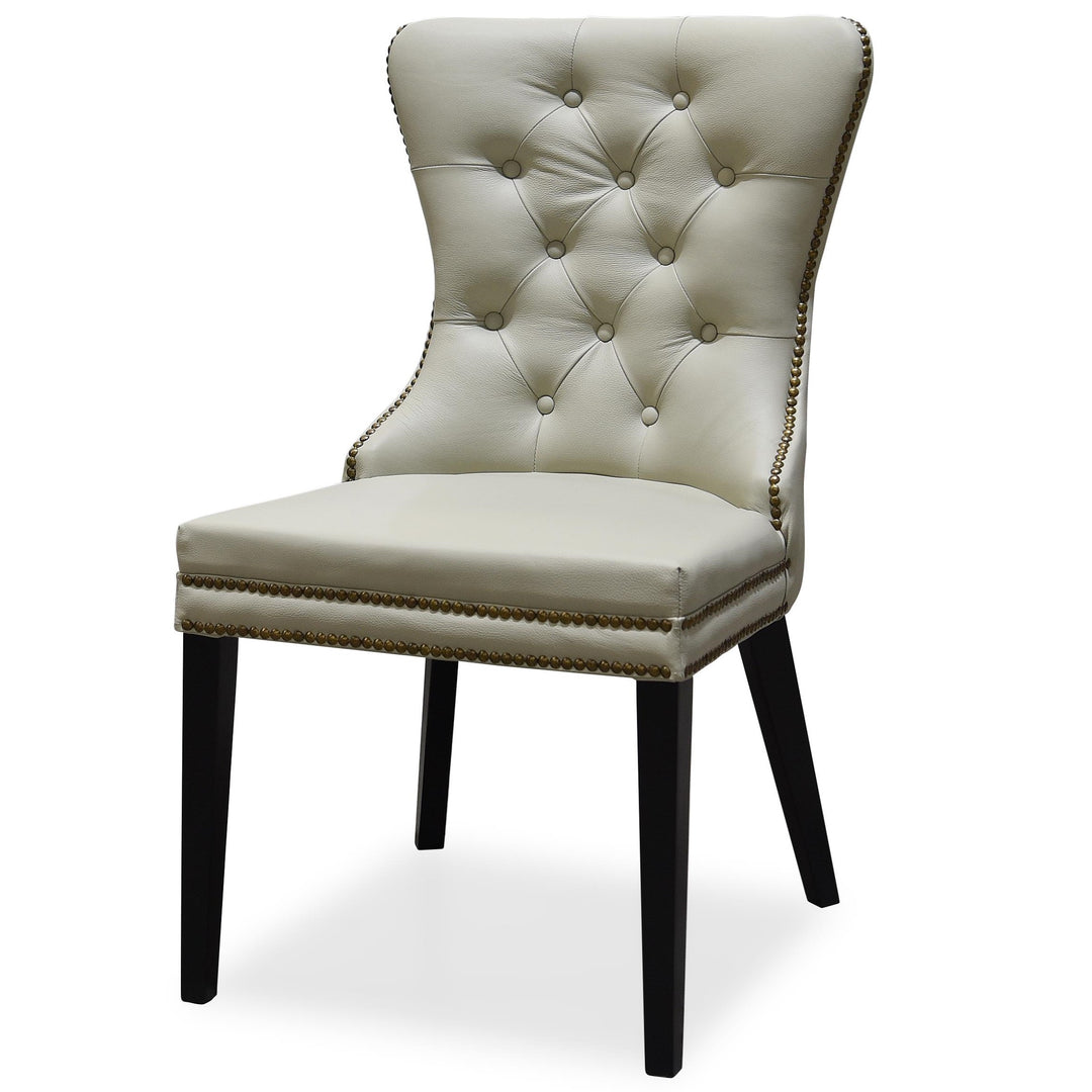 Luciano Dining Chair Ecru Leather - Future Classics Furniture