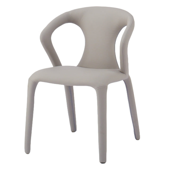 Profile Dining Chair Light Grey/Beige Leather Look