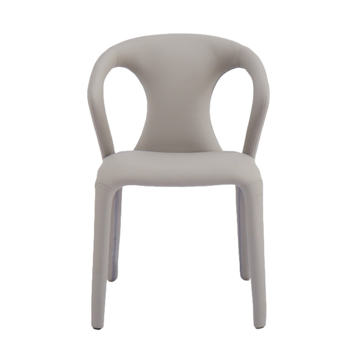 Profile Dining Chair Light Grey/Beige Leather Look