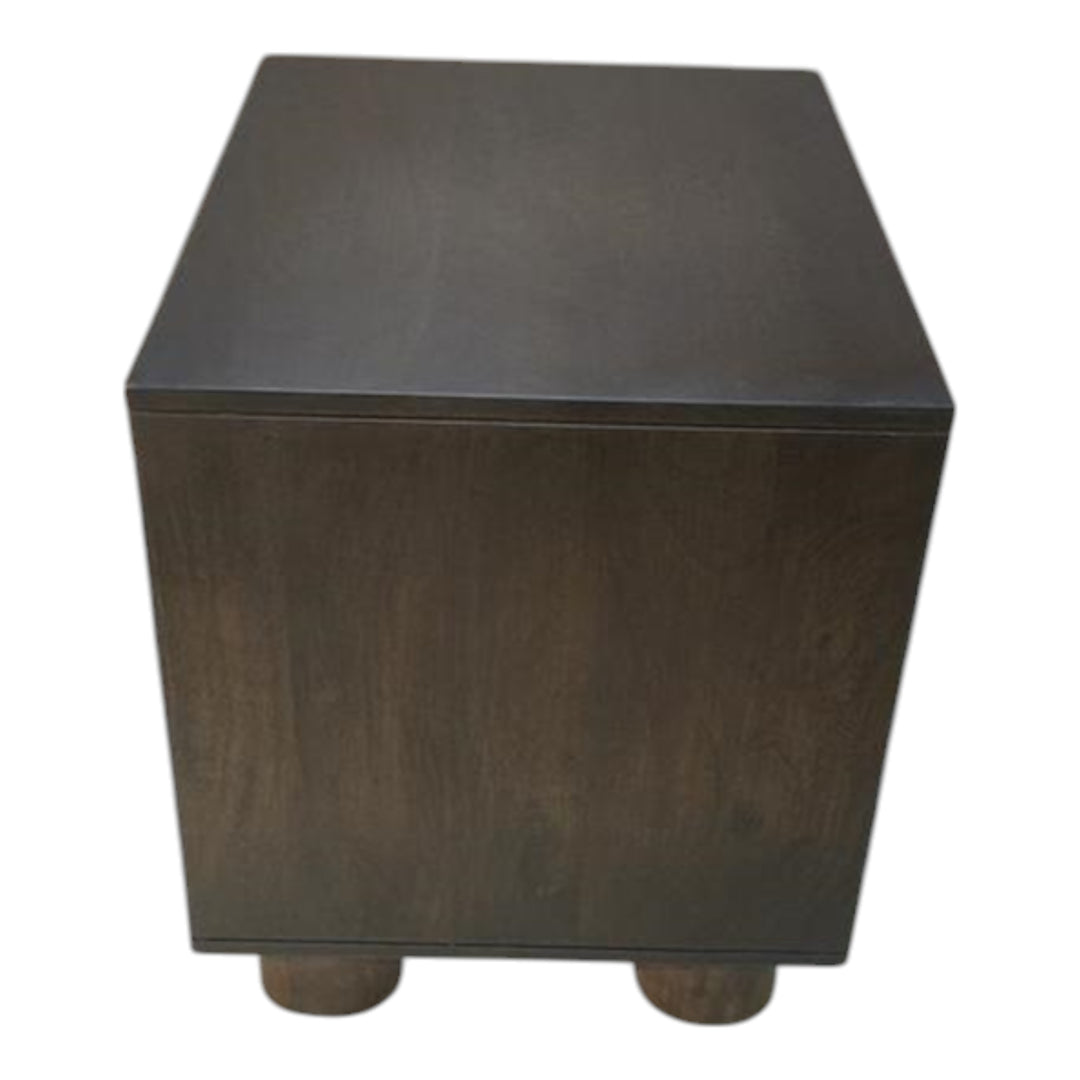 Chateau Bedside Table Rustic Brown