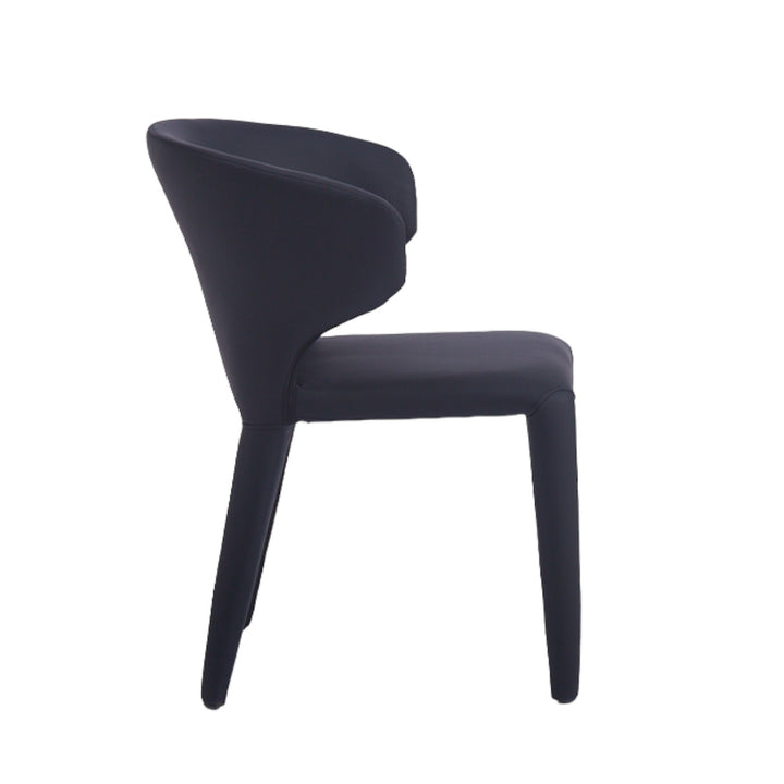 Romano Dining Chair Black Leather Look