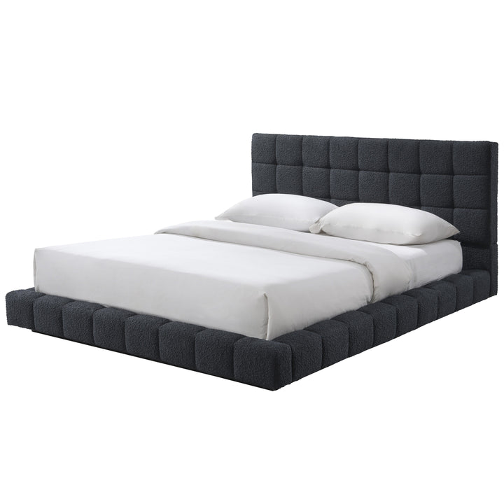 Highlands King Bed Black Boucle