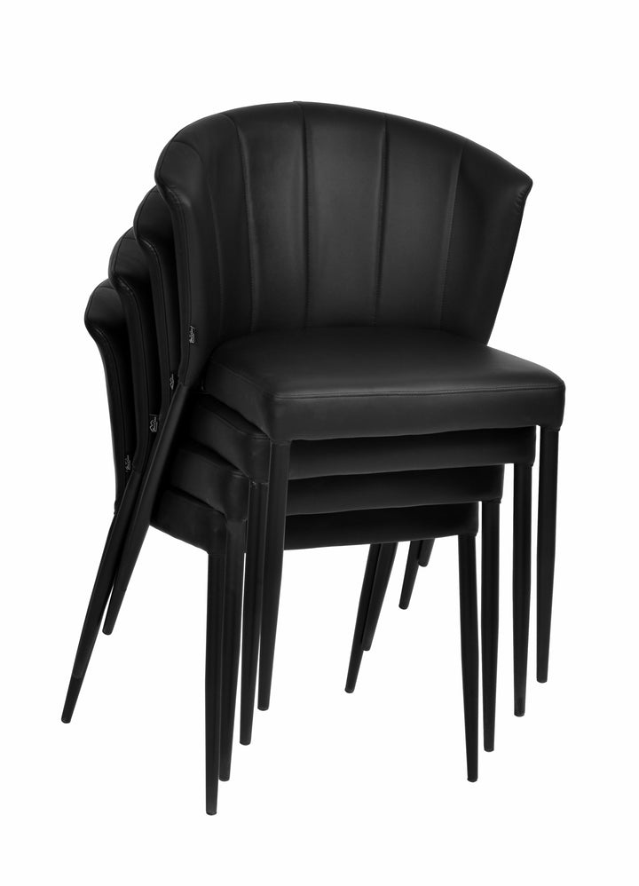 Francois Dining Black Leather Look - Future Classics Furniture