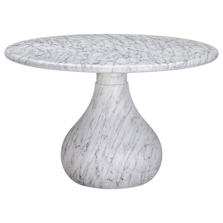 Aqua Round Dining Table Marble Finish - 1.2m