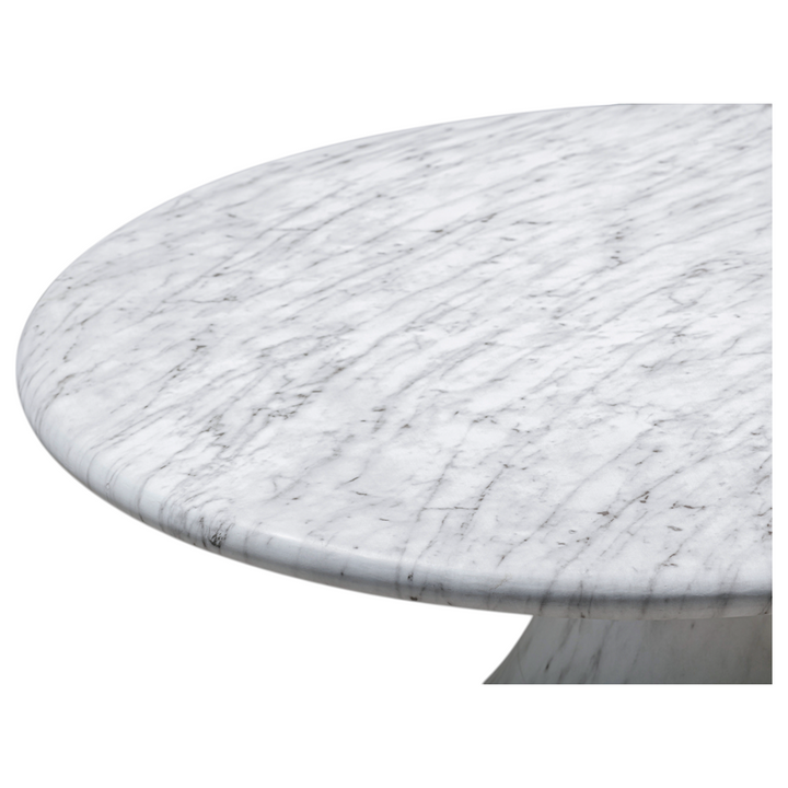 Aqua Round Dining Table Marble Finish - 1.2m