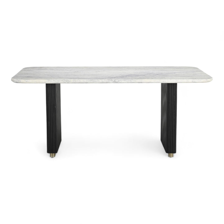 Hamptons Fluted Marble Oval Dining Table - 1.8m - Future Classics Furniture