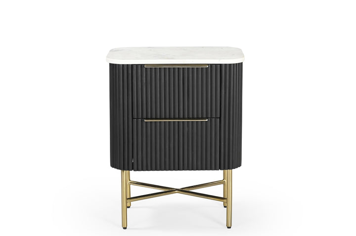 Hamptons Fluted Bedside Table Small - Future Classics Furniture