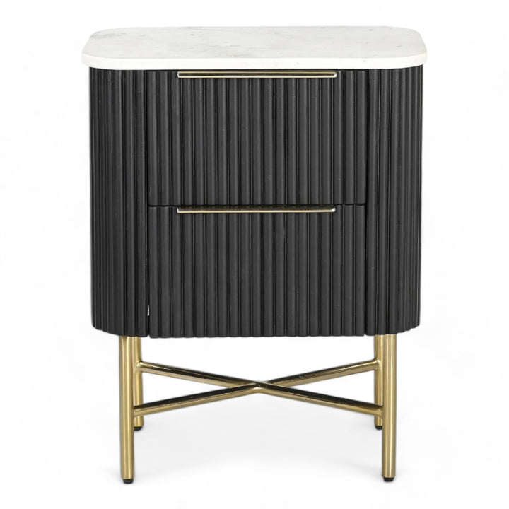 Hamptons Fluted Bedside Table Small - Future Classics Furniture