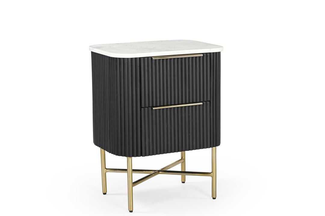 Hamptons Fluted Bedside Table Small - Future Classics Furniture