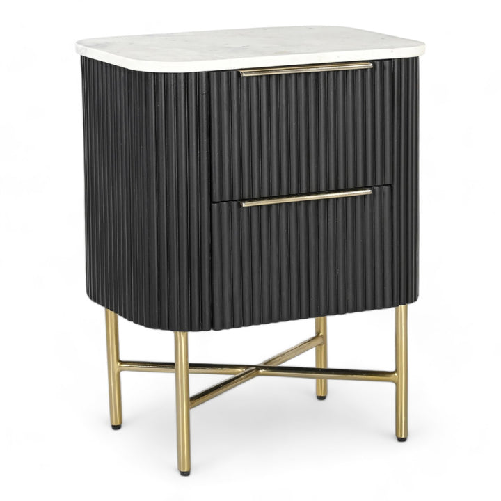 Hamptons Fluted Bedside Table Small - Future Classics Furniture