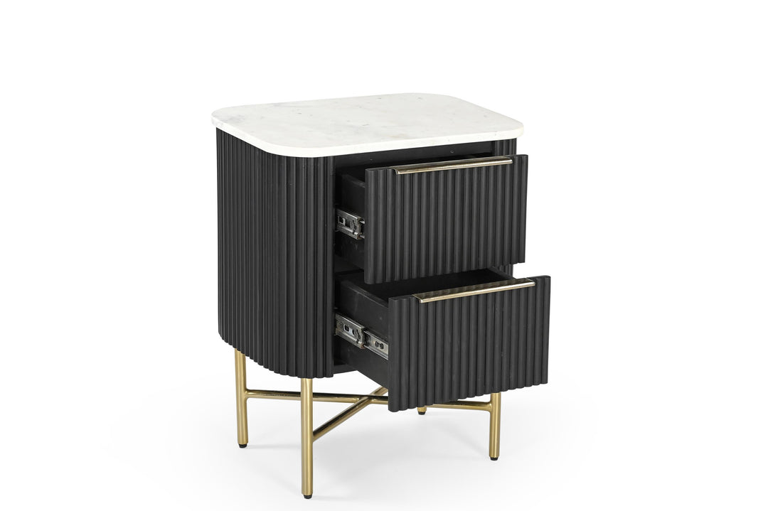 Hamptons Fluted Bedside Table Small - Future Classics Furniture