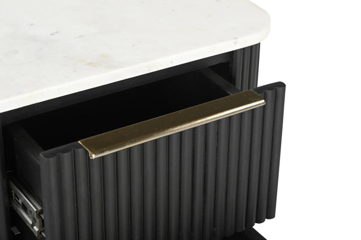 Hamptons Fluted Bedside Table Small - Future Classics Furniture