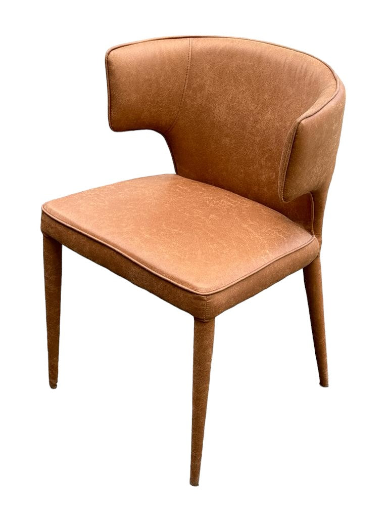 Portofino Dining Chair Tan Leather Look - Future Classics Furniture