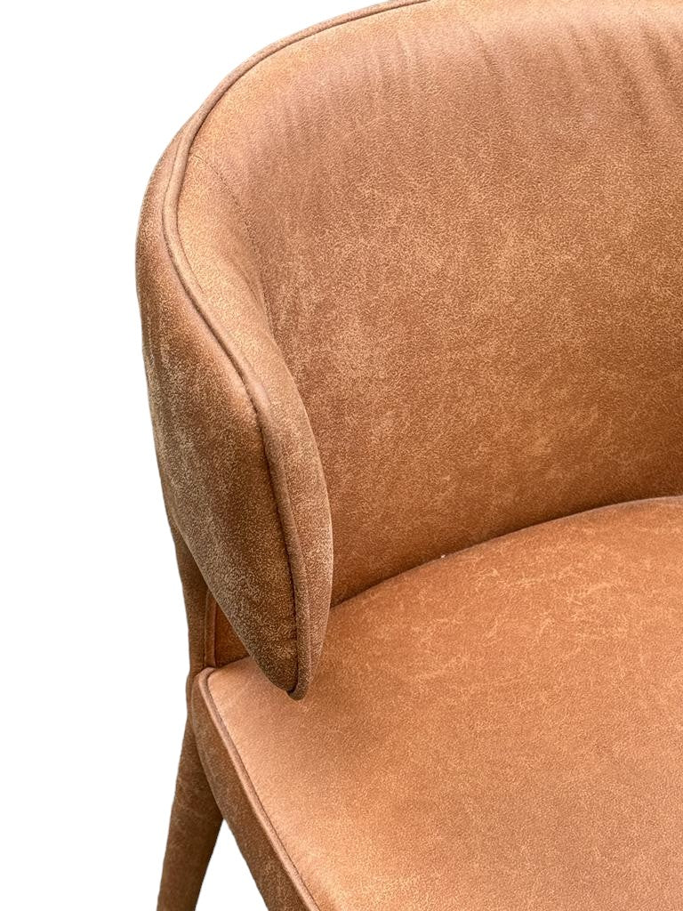 Portofino Dining Chair Tan Leather Look - Future Classics Furniture