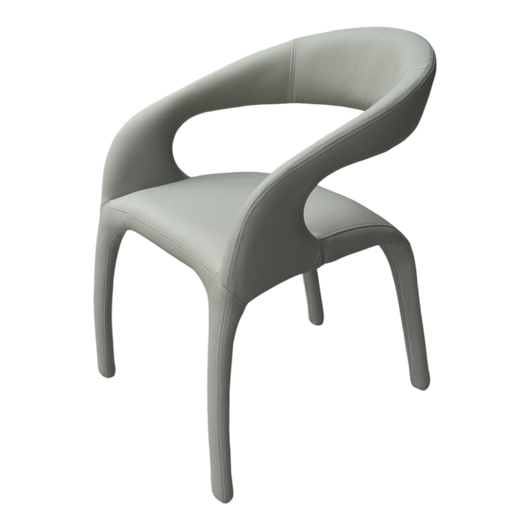 Lorenzo Dining Chair Light Grey/Beige Leather Look