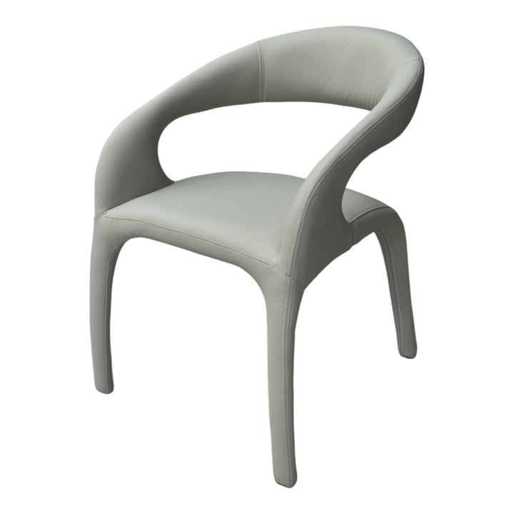 Lorenzo Dining Chair Light Grey/Beige Leather Look