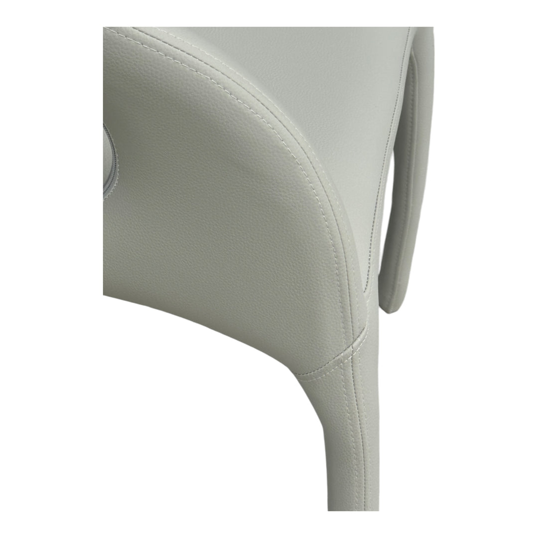 Lorenzo Dining Chair Light Grey/Beige Leather Look