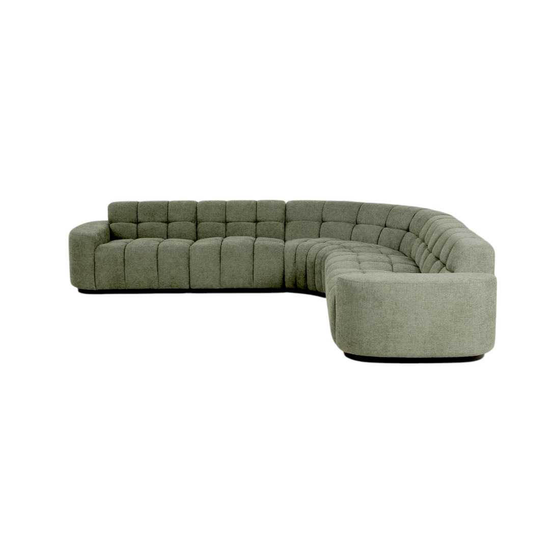 Adriano Corner Sofa Moss Green