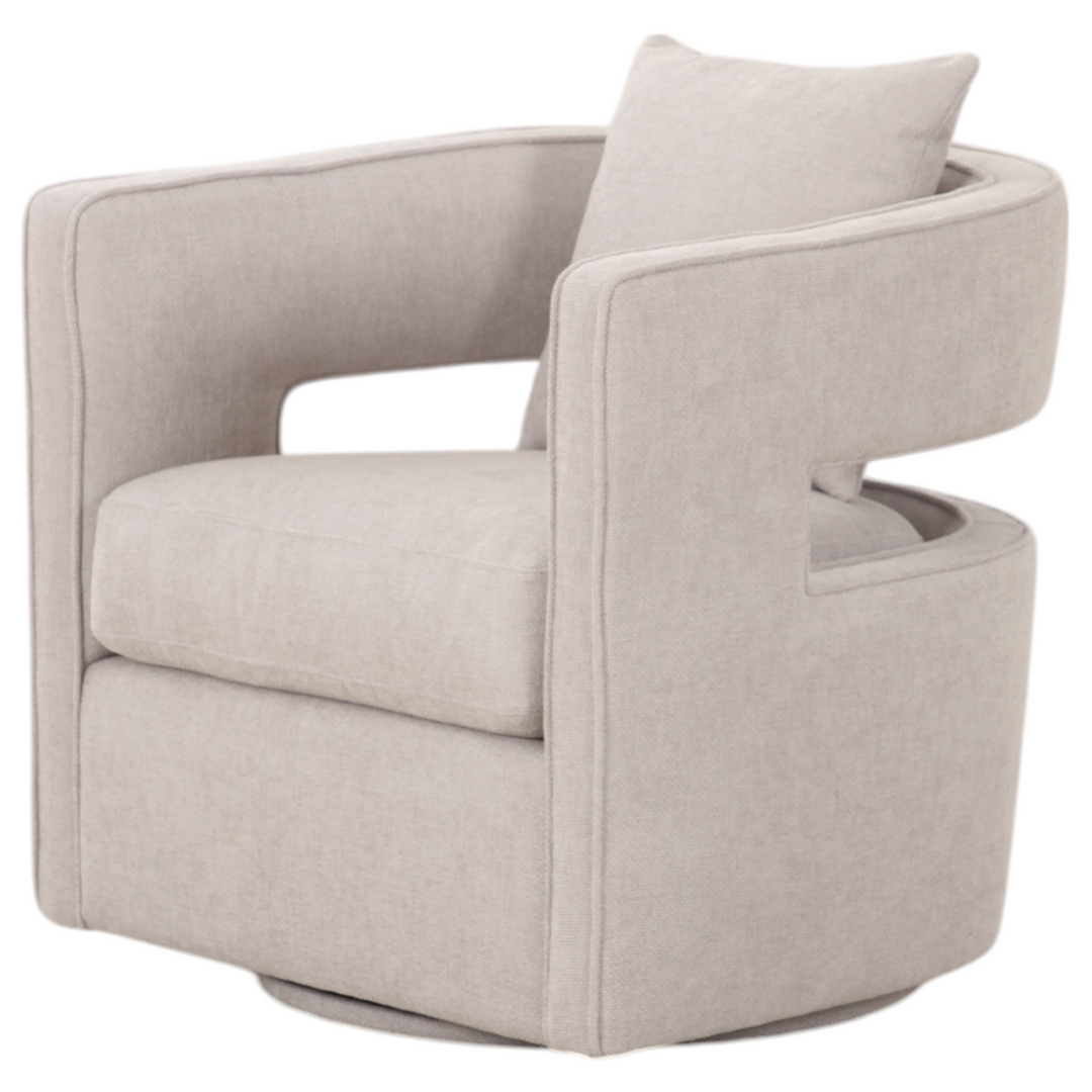 Rhonda Swivel Chair Beige