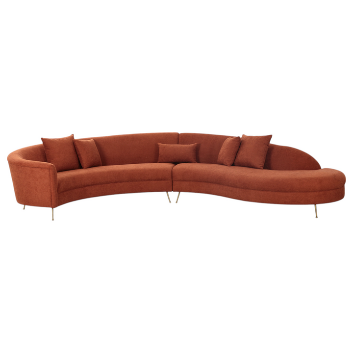 Verde Corner Sofa Rust