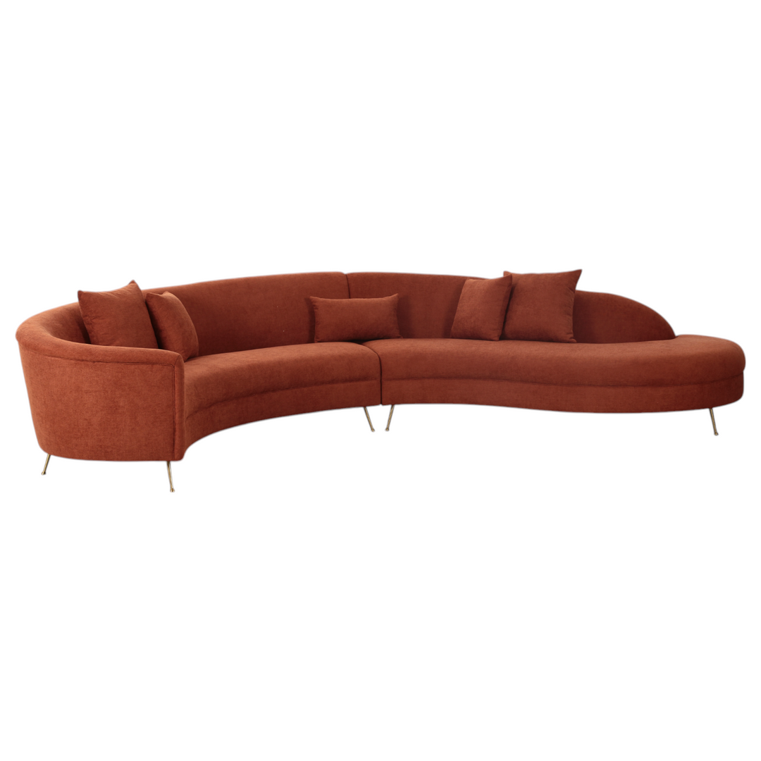 Verde Corner Sofa Rust