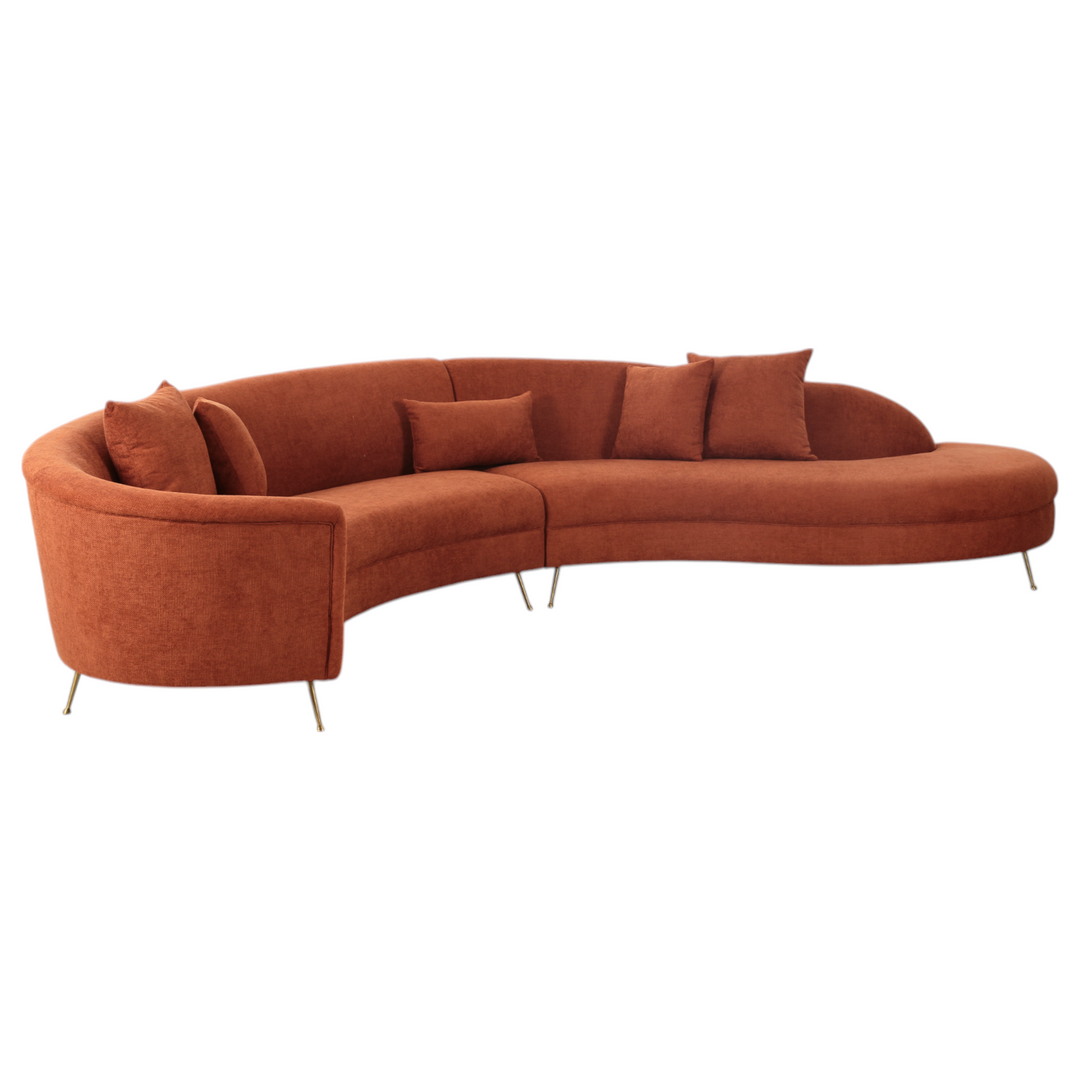 Verde Corner Sofa Rust