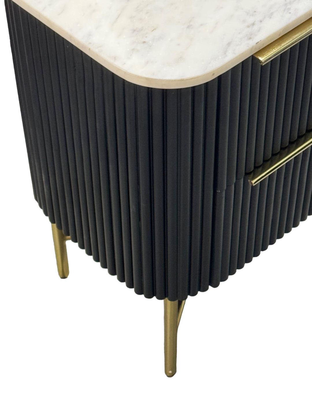 Hamptons Fluted Bedside Table Small - Future Classics Furniture