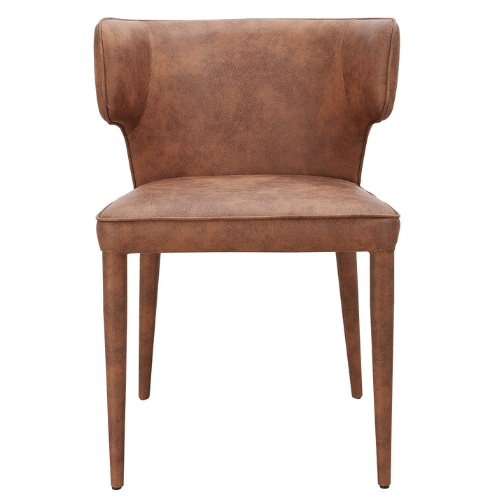 Portofino Dining Chair Tan Leather Look