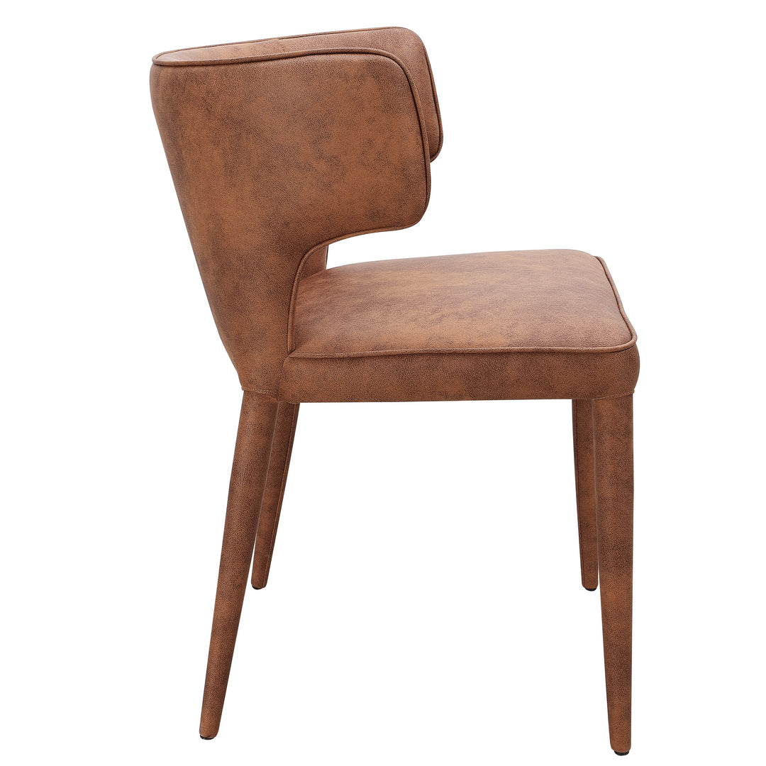 Portofino Dining Chair Tan Leather Look