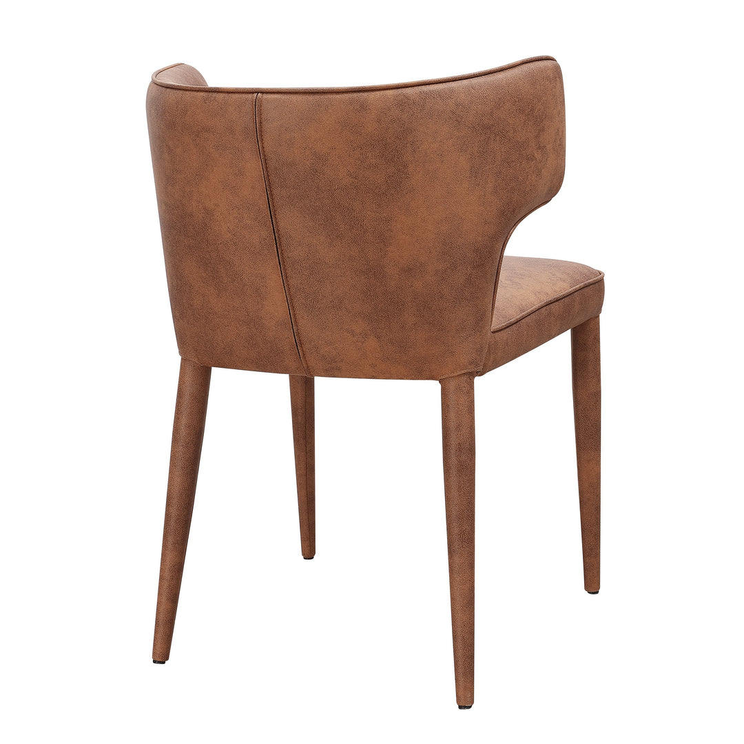 Portofino Dining Chair Tan Leather Look