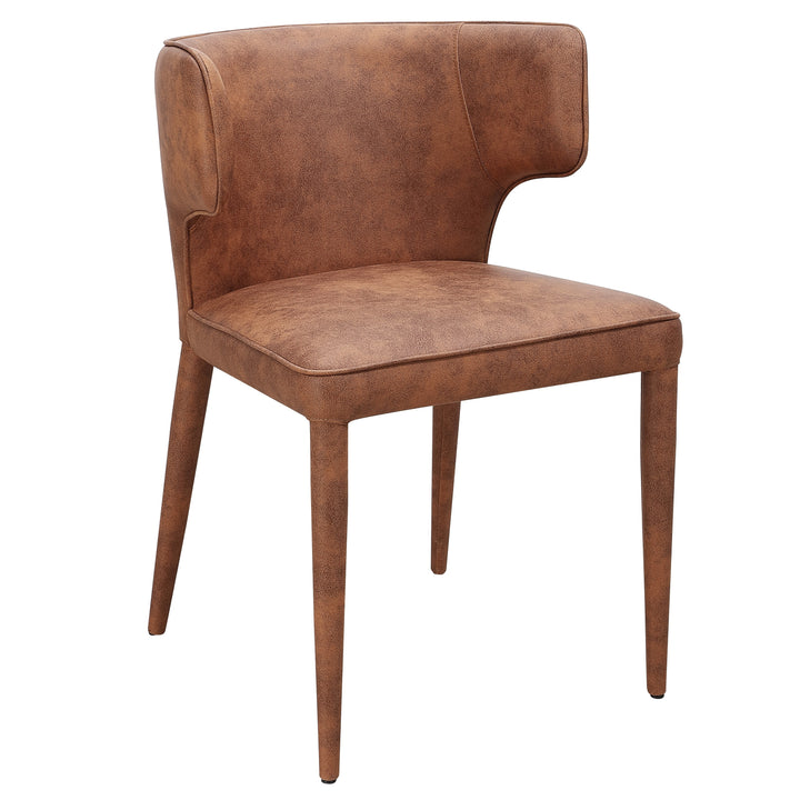 Portofino Dining Chair Tan Leather Look