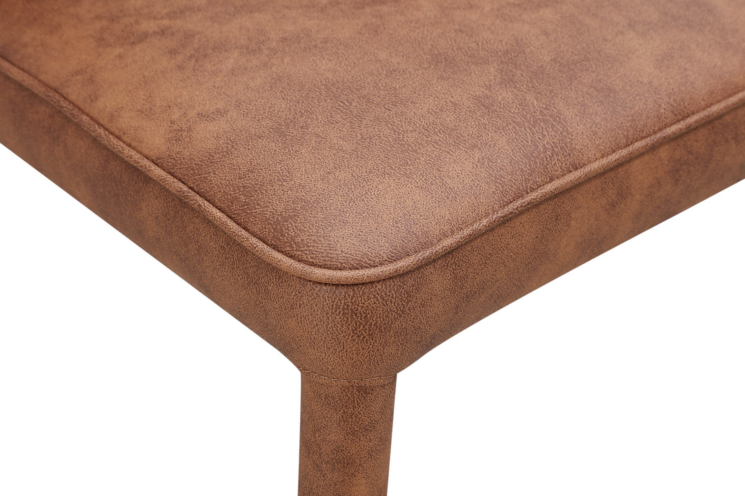 Portofino Dining Chair Tan Leather Look