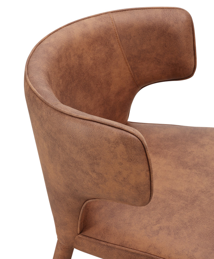 Portofino Dining Chair Tan Leather Look