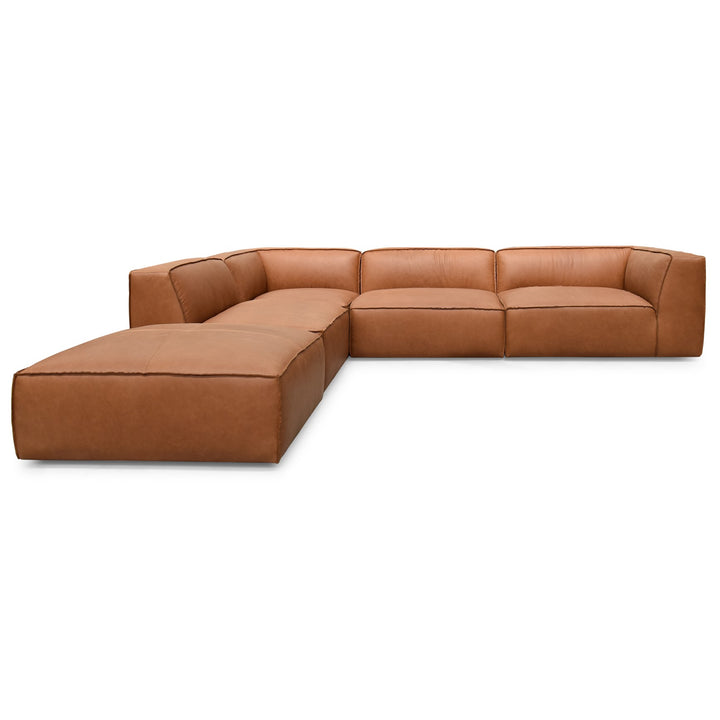 Broyhill Modular Sofa Tan Leather